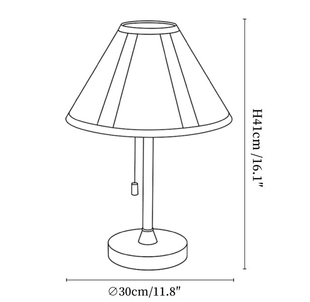 Briar Leather Trim Fabric Table Lamp
