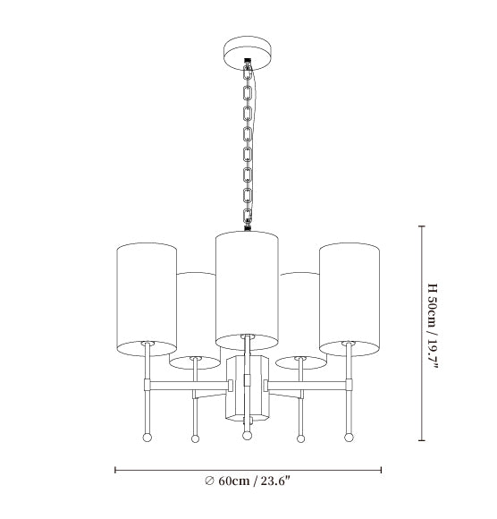 Brilliancess Brass Chandelier
