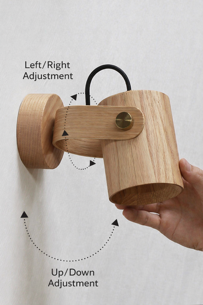 Brinka Wood Wall Spotlight
