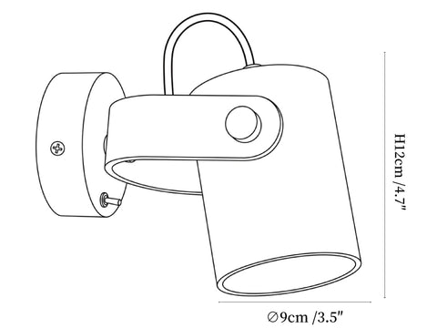 Brinka Wood Wall Spotlight