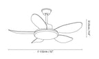 Brinley 42"/52" Ceiling Fan Light