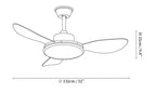 Brinley 42"/52" Ceiling Fan Light