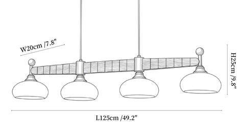 Brixton Oar Linear Pendant Lamp