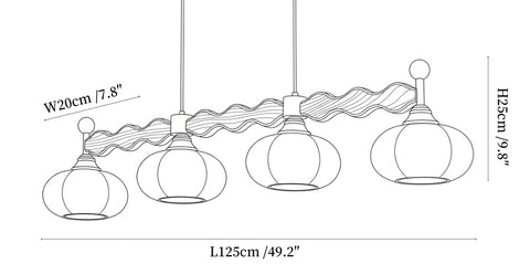Brixton Oar Linear Pendant Lamp