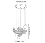Bubble Wood Balls Chandelier