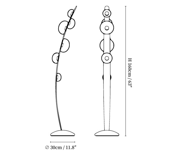 Bubbles Glass Floor Lamp