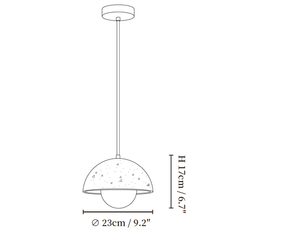 Bud Travertine Pendant Lamp