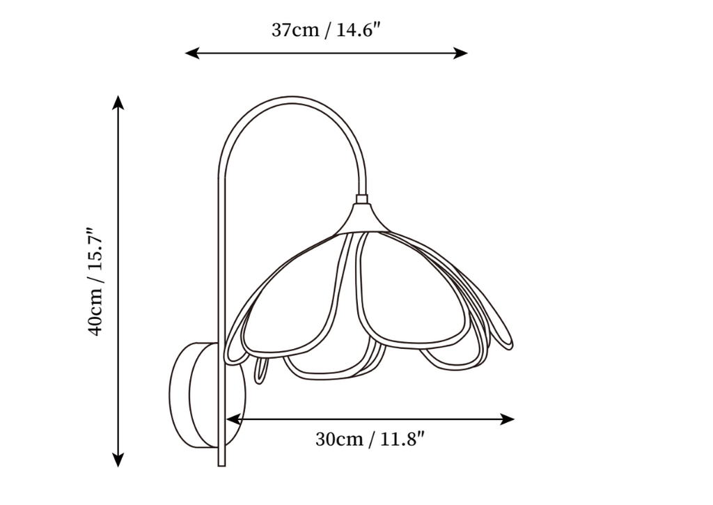 Burnt Petal Wall Lamp