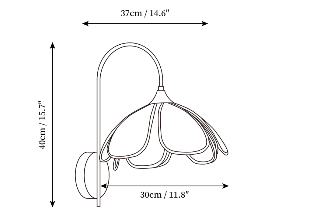 Burnt Petal Wall Lamp