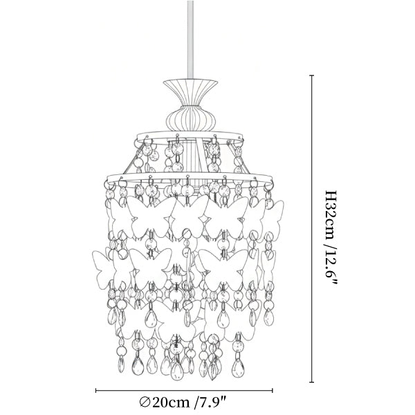 Butterfly Crystal Pendant Light