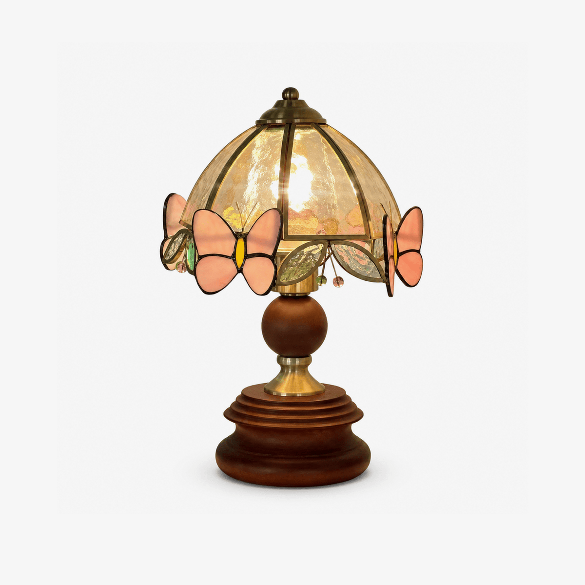 Butterfly Glow Tiffany Table Lamp