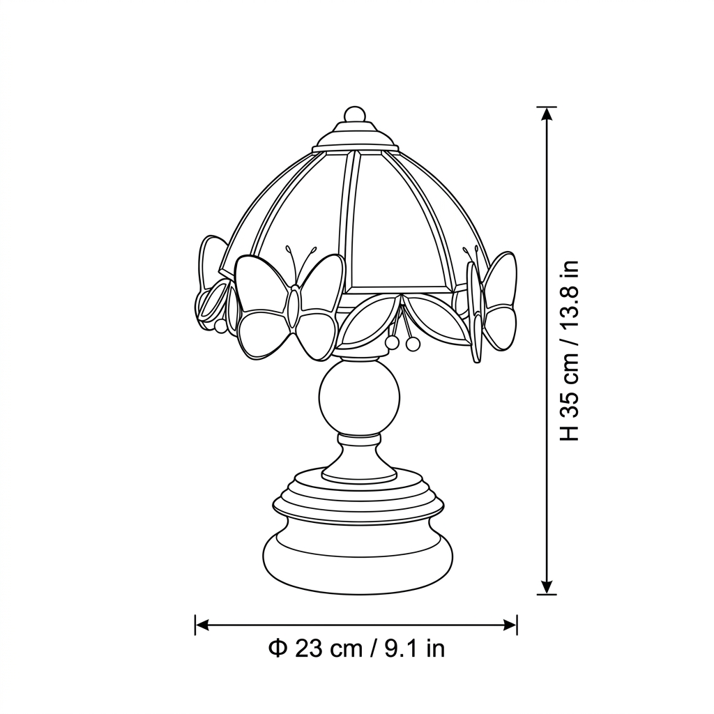 Butterfly Garden Tiffany Table Lamp