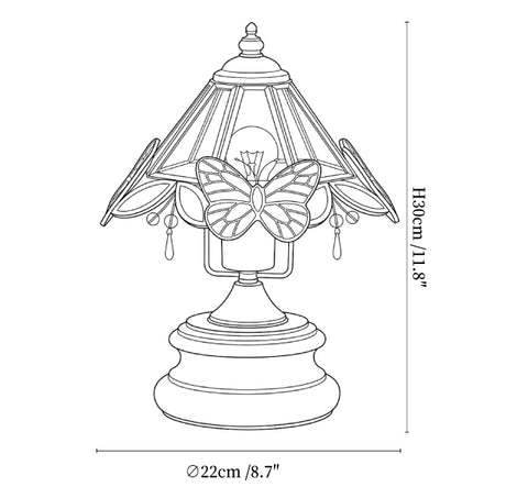 Butterfly Glow Tiffany Table Lamp