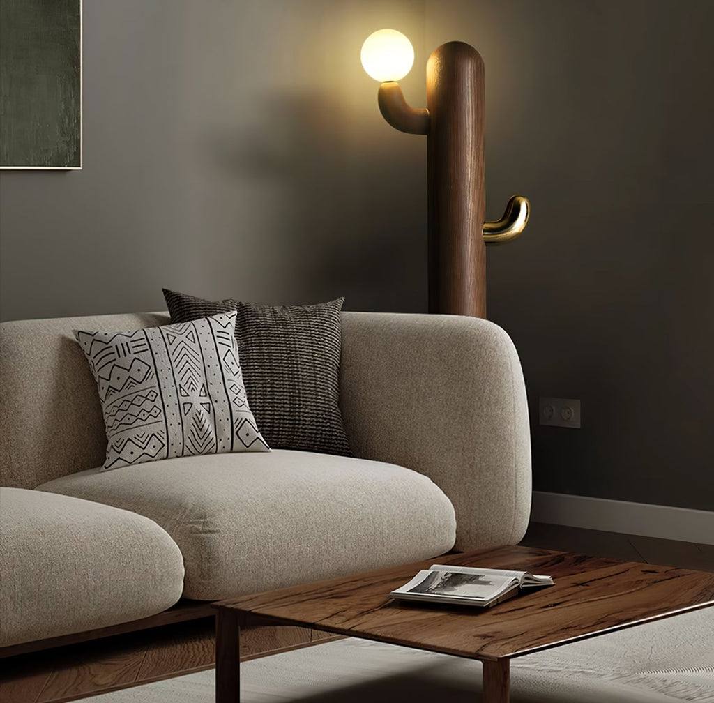 Cactus Wood Floor Lamp