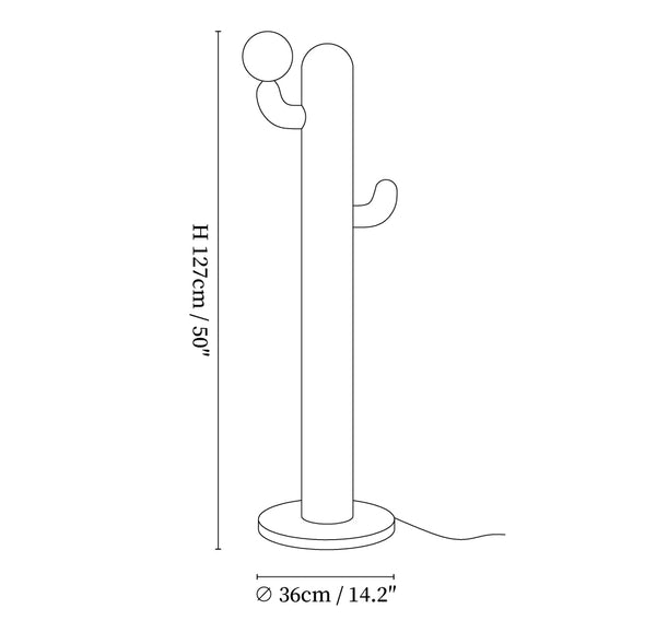 Cactus Wood Floor Lamp