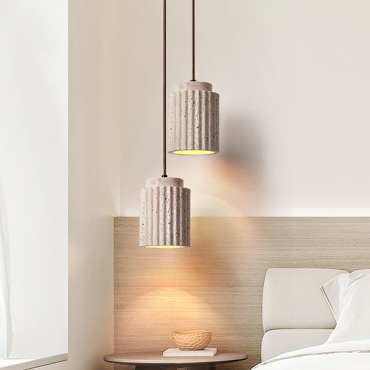 Caelia Travertine Pendant Light