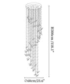 Caelira LED K9 Crystal Spiral Chandelier