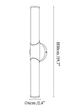 Calcedonia Alabaster Tube Wall Sconce