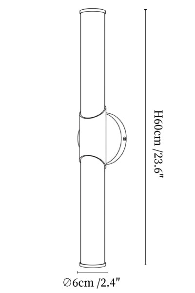 Calcedonia Alabaster Tube Wall Sconce