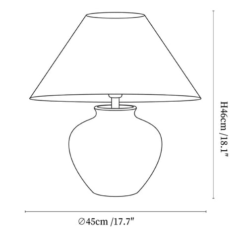 Calcina Whitewashed Ceramic Table Lamp