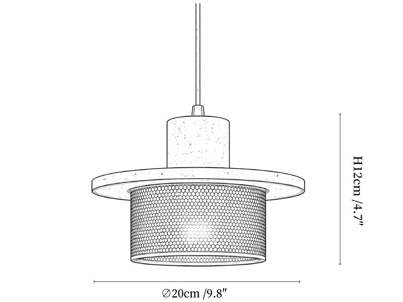 Caldera Travertine Mesh Pendant Lamp