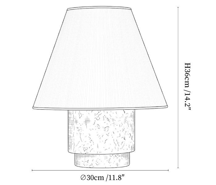 Caldera Travertine Table Lamp