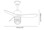 Caldor Industrial Ceiling Fan Light