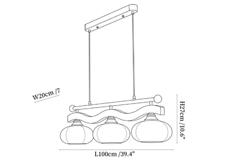 Caldwell Rail Linear Pendant Lamp