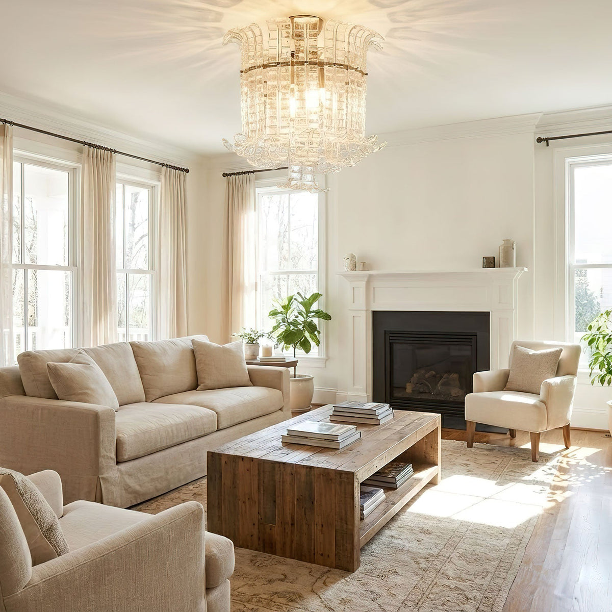 Calista Murano Glass Ceiling Lamp