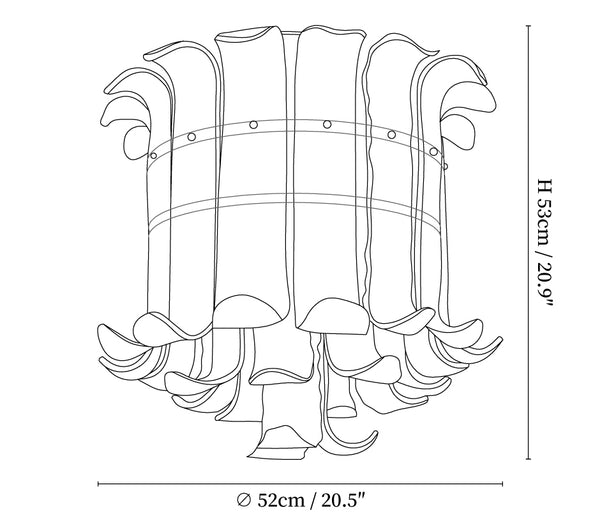 Calista Glass Ceiling Lamp
