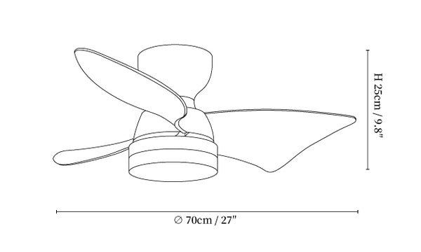 Calix 28" Ceiling Fan Light