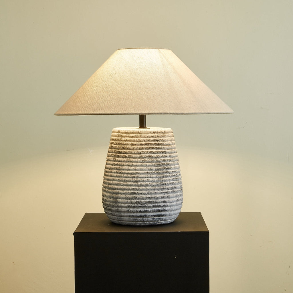 Callisto Ribbed Ceramic Table Lamp