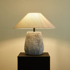 Callisto Ribbed Ceramic Table Lamp