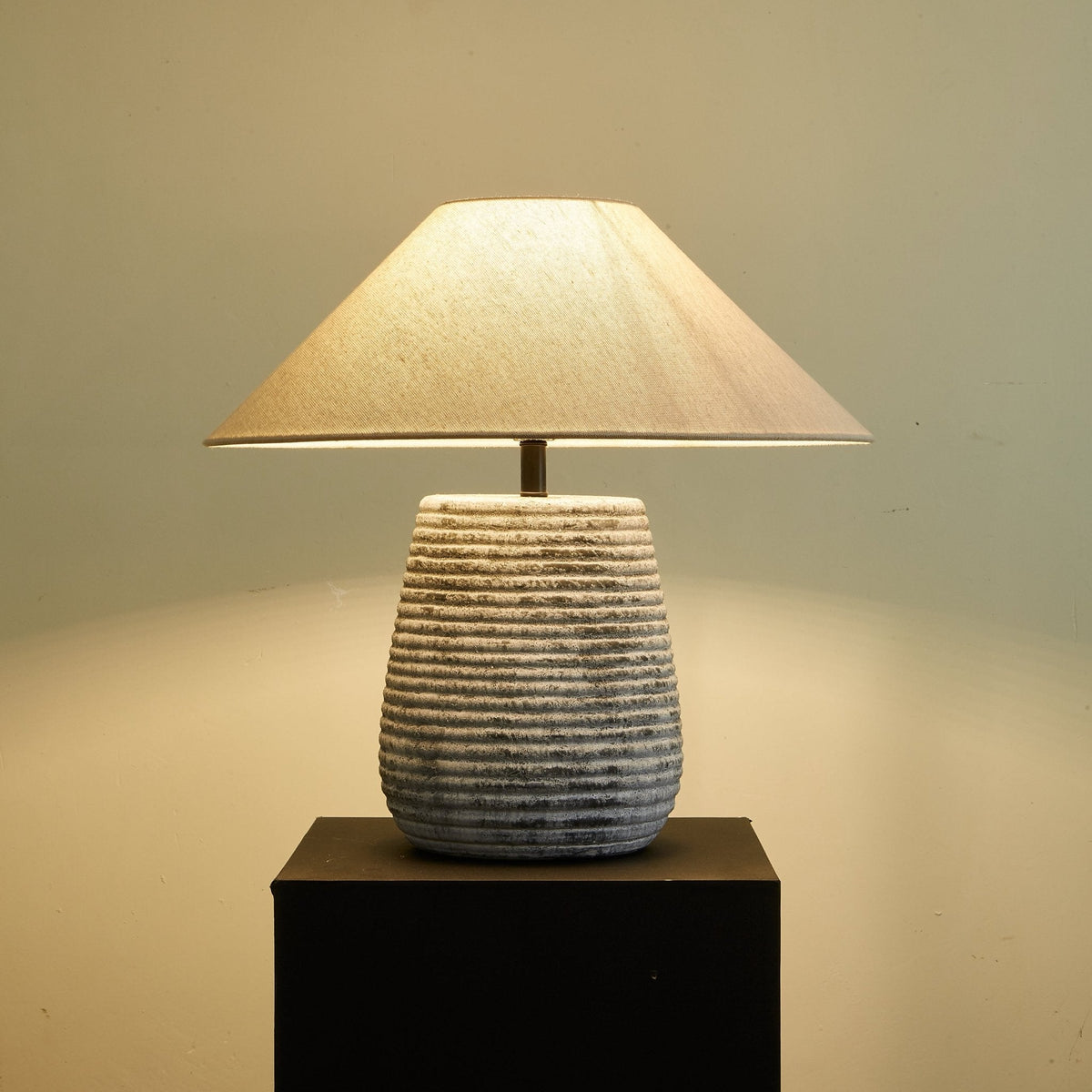 Callisto Ribbed Ceramic Table Lamp