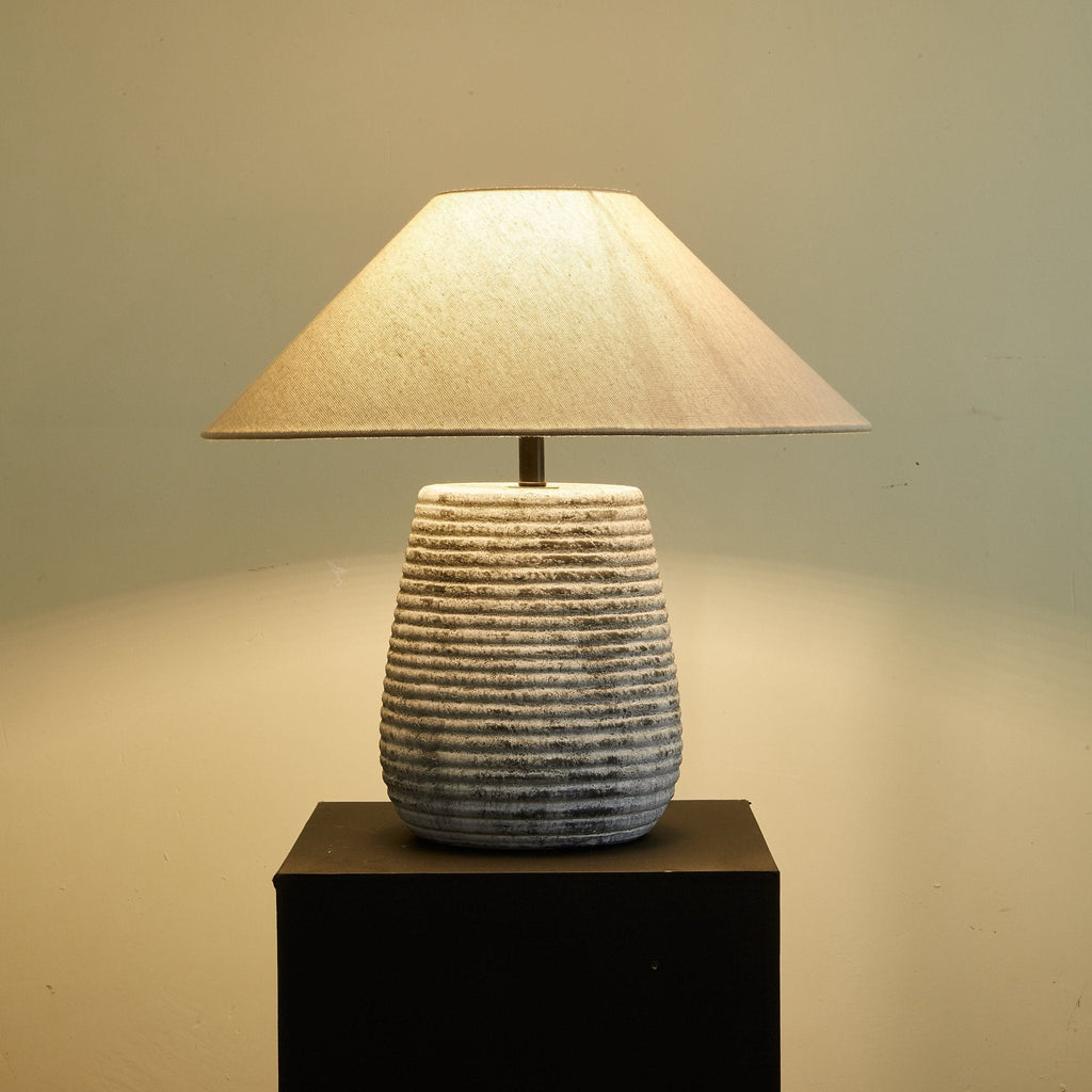 Callisto Ribbed Ceramic Table Lamp