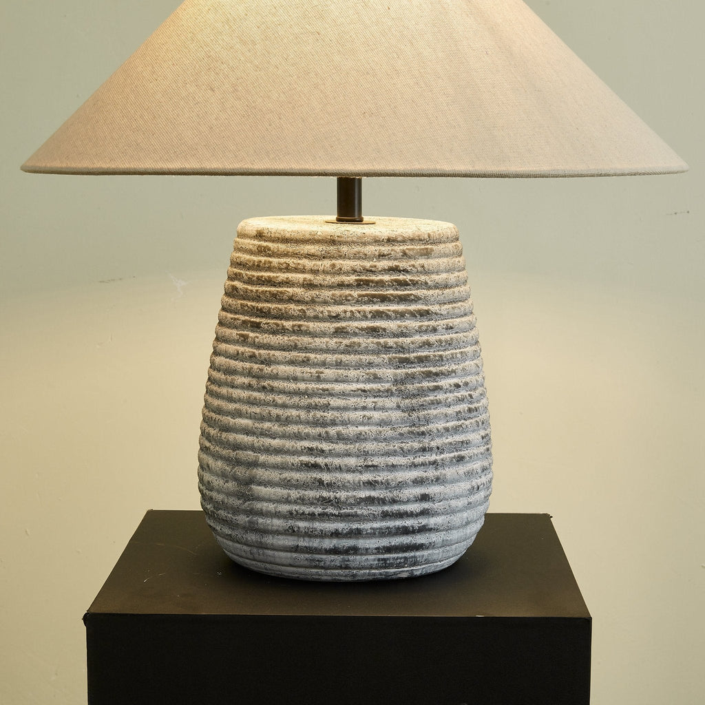 Callisto Ribbed Ceramic Table Lamp