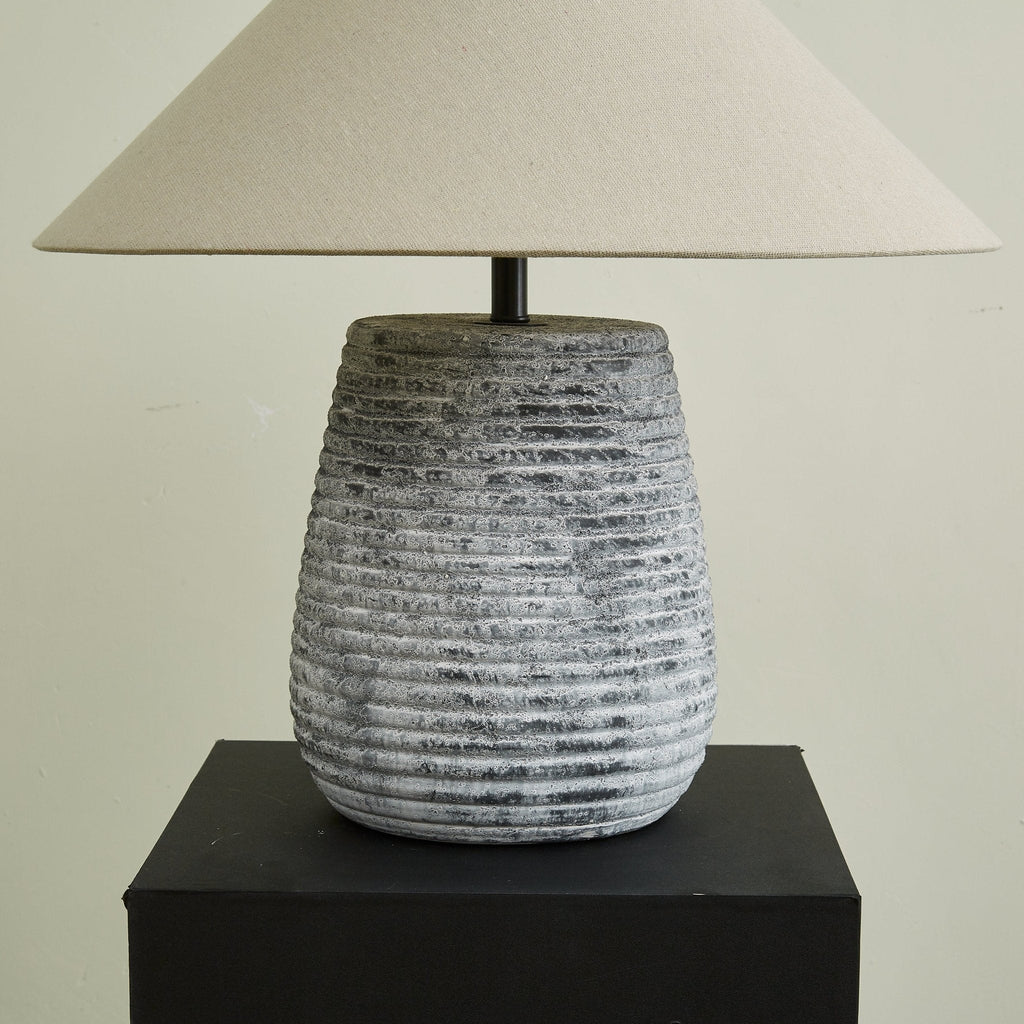 Callisto Ribbed Ceramic Table Lamp