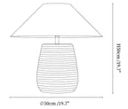 Callisto Ribbed Ceramic Table Lamp