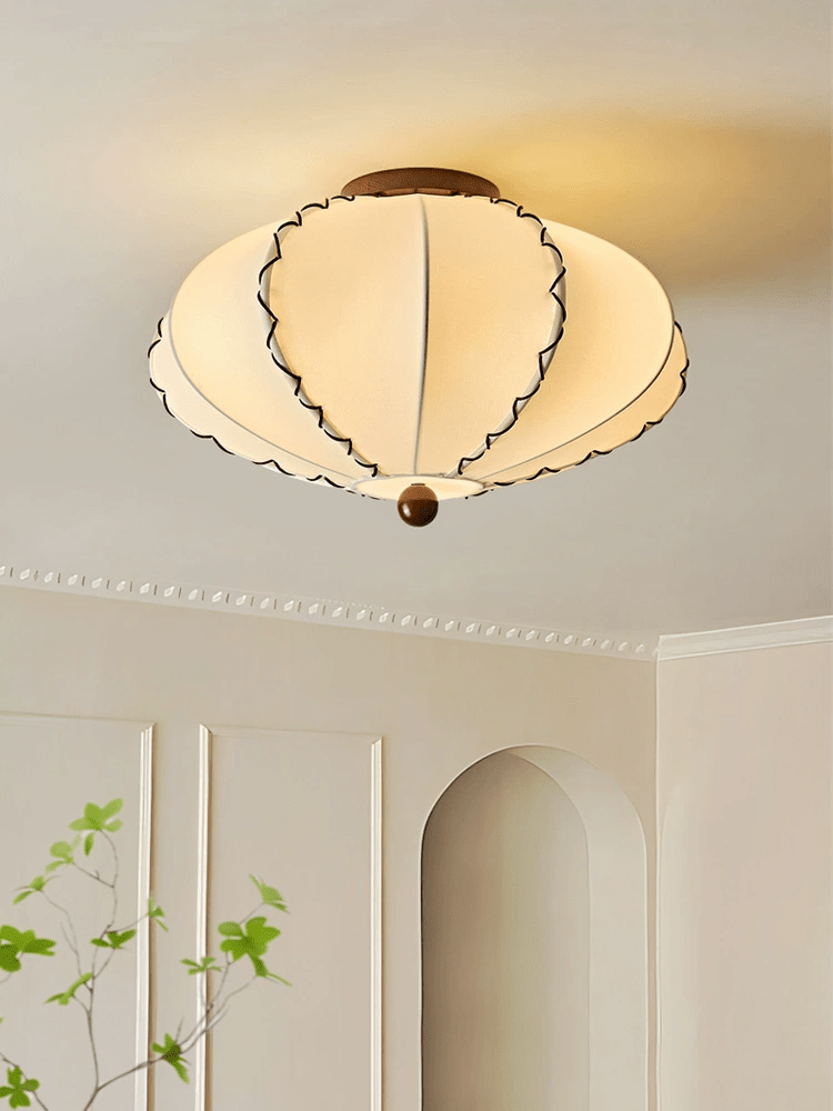 calloped Edge Fabric Ceiling Light