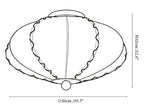 Calloped Edge Fabric Ceiling Light
