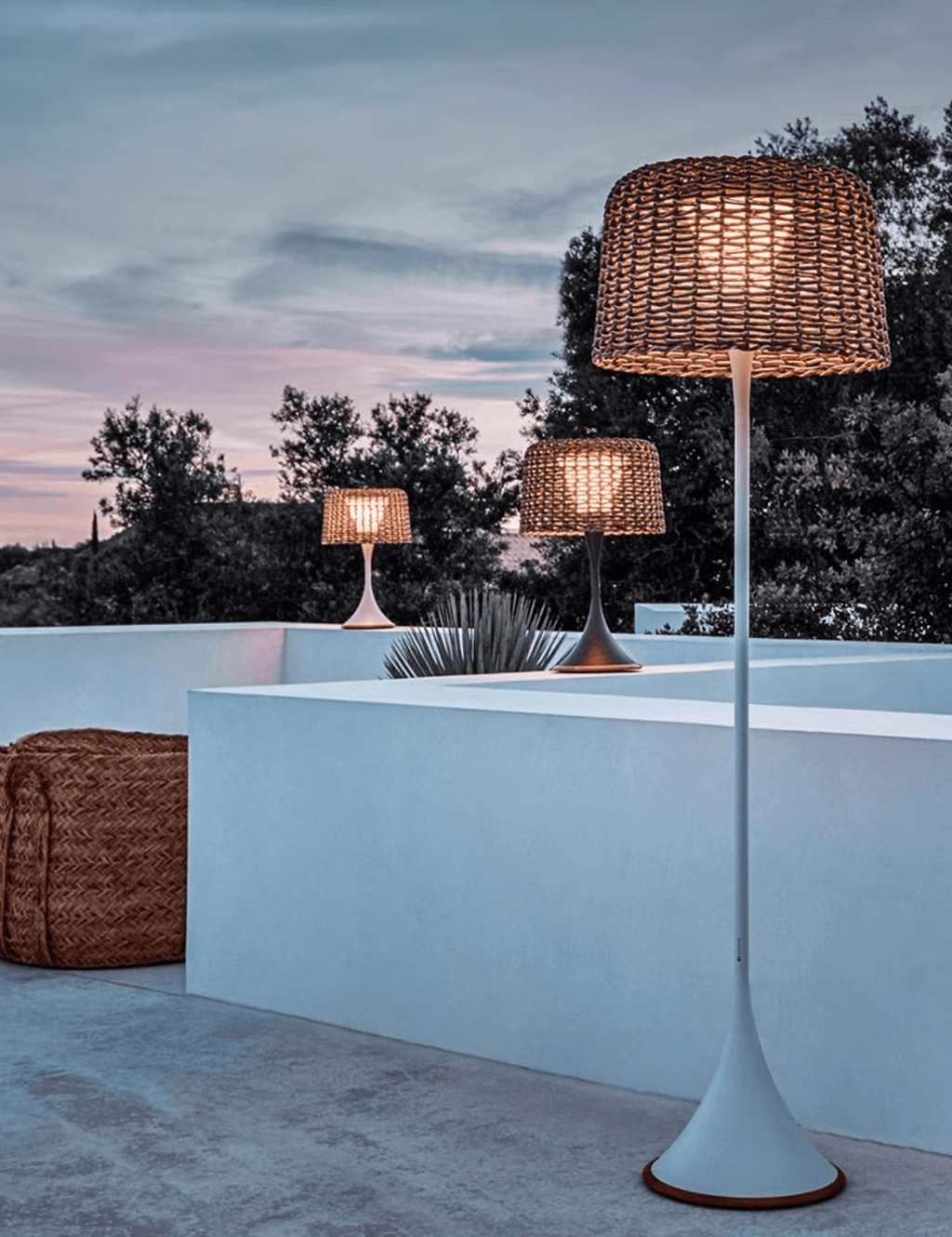 Callum Woven Solar Floor Lamp