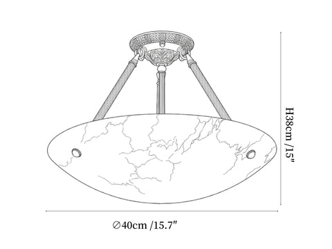 Calyra Alabaster Ceiling Light