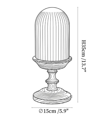 Calyra Ribbed Table Lamp