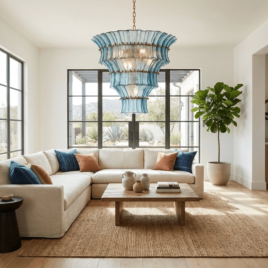 Calyra Tiered Glass Chandelier