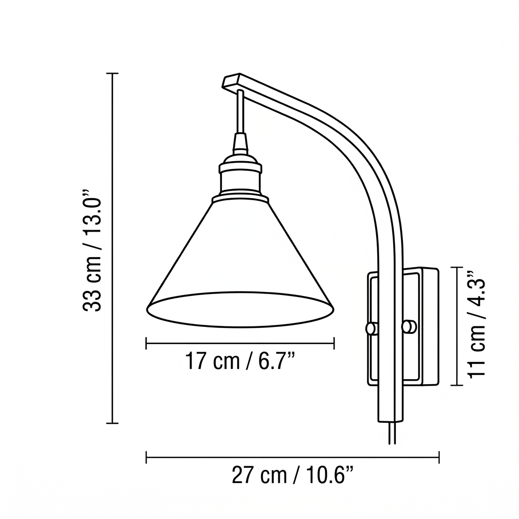Camber Arc Plug-in Wall Sconce