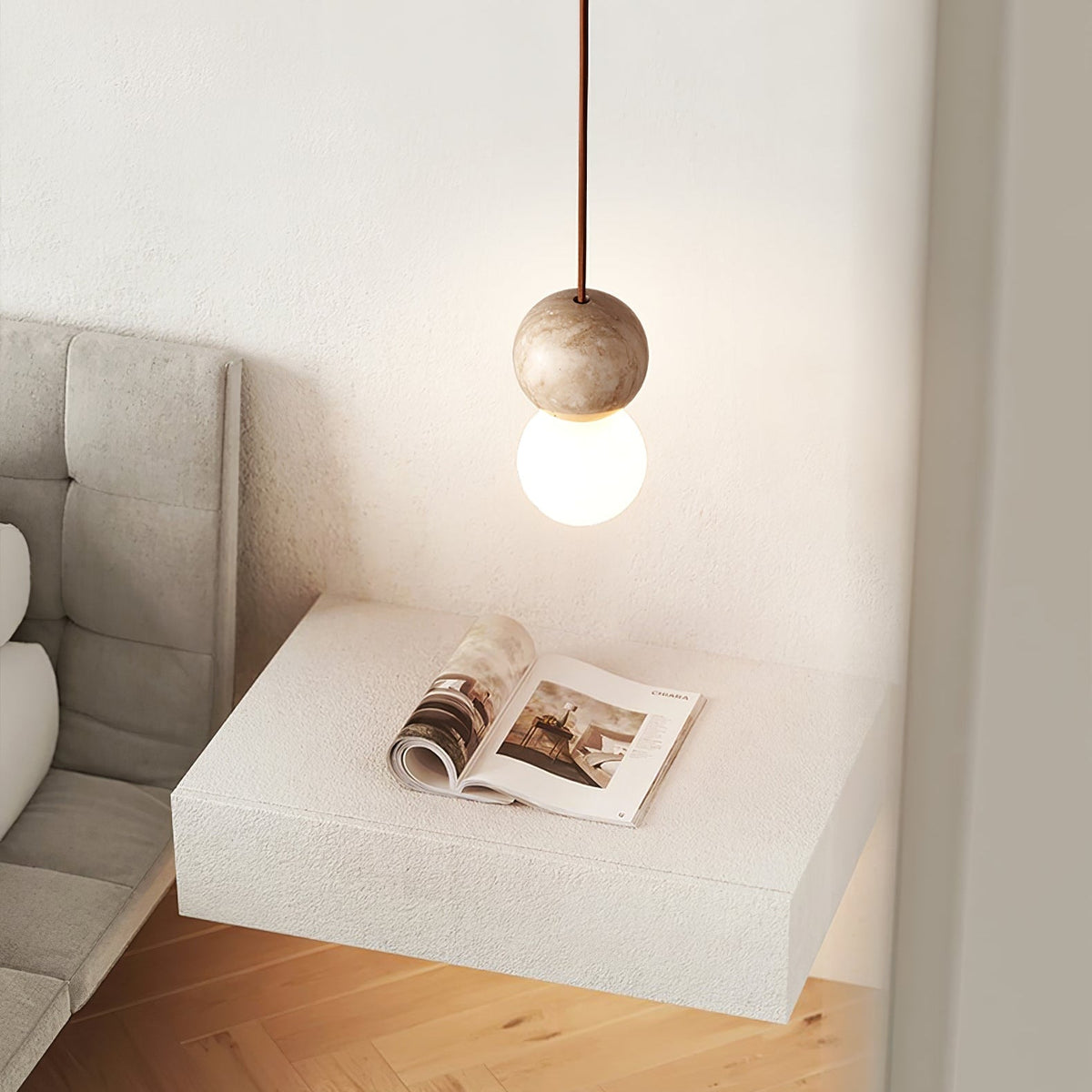 Camille Travertine Pendant Light