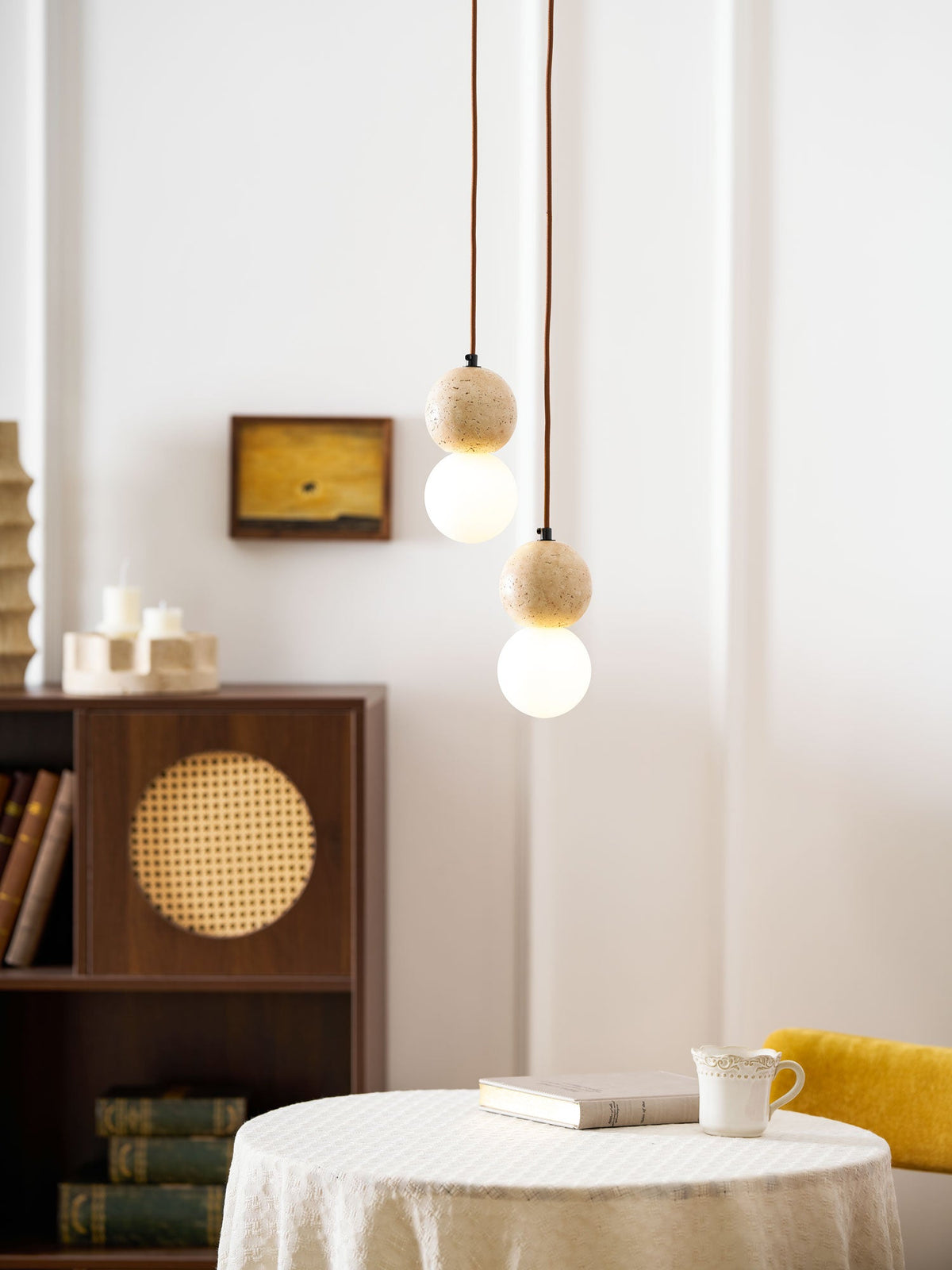 Camille Travertine Pendant Light