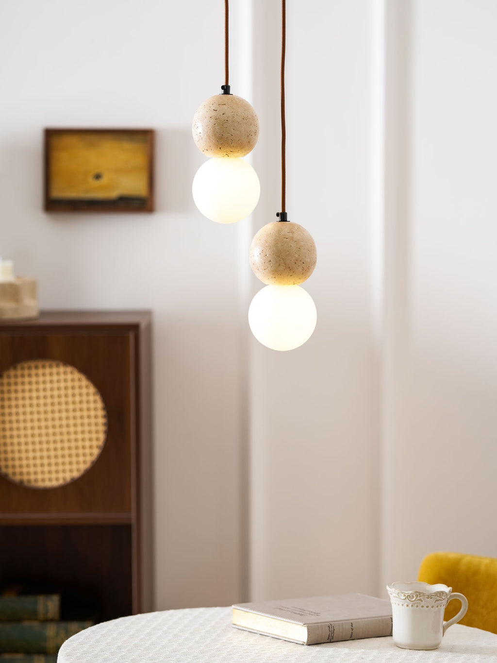 Camille Travertine Pendant Light
