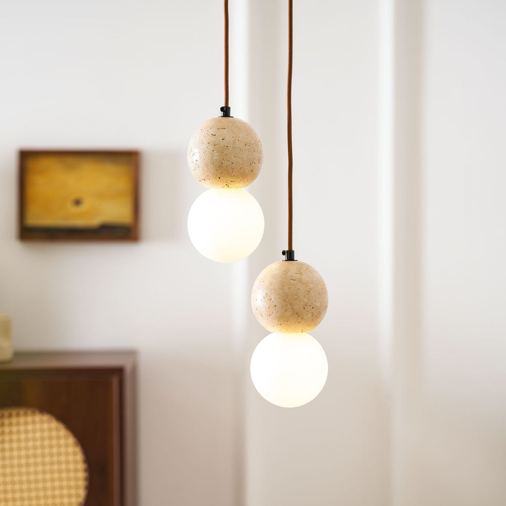Camille Travertine Pendant Light