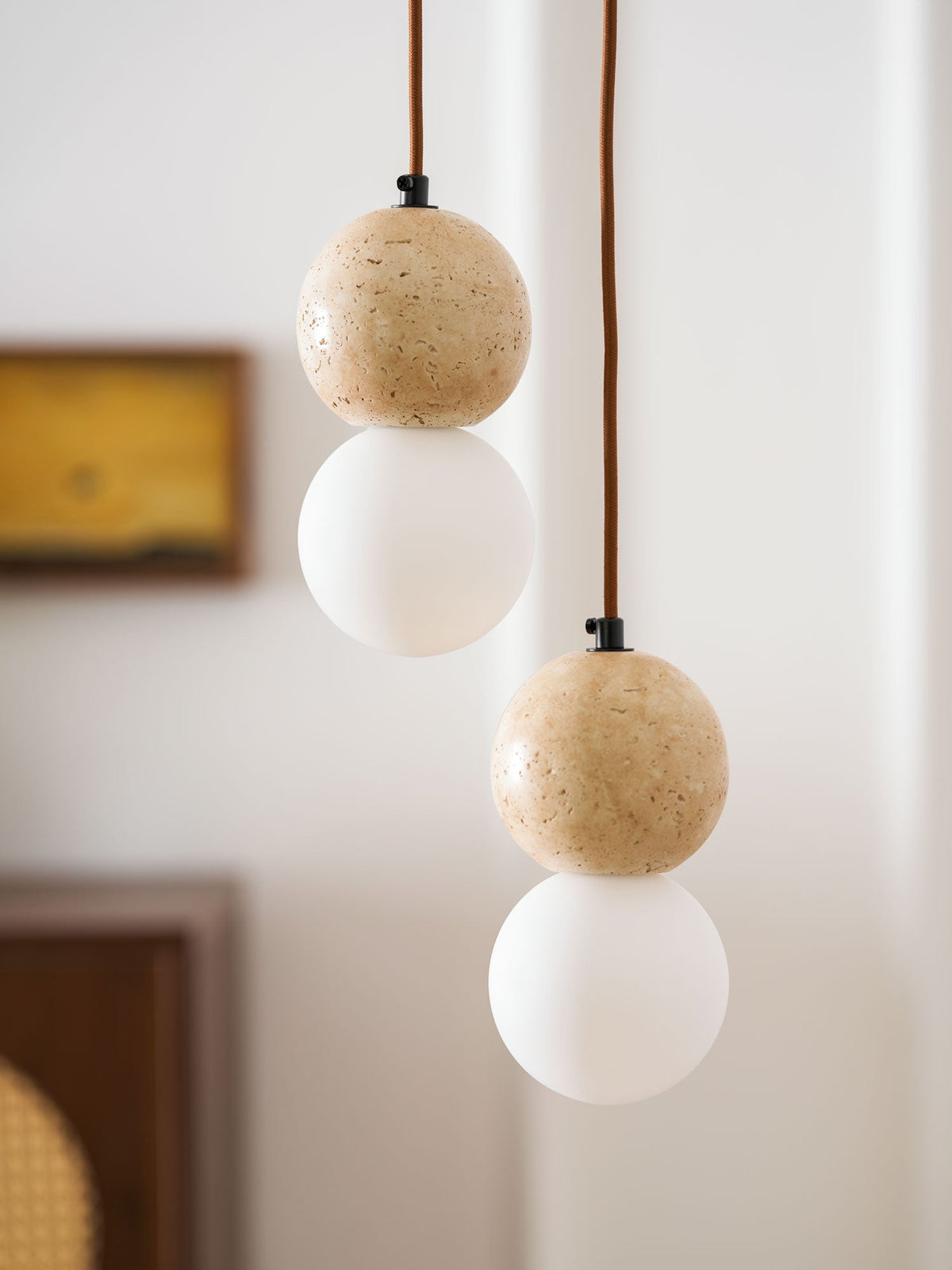 Camille Travertine Pendant Light